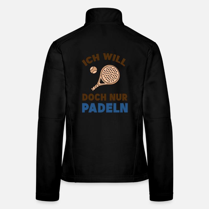 Freizeit Schläger Bälle Statement Padel Spieler Frauen Softshelljacke