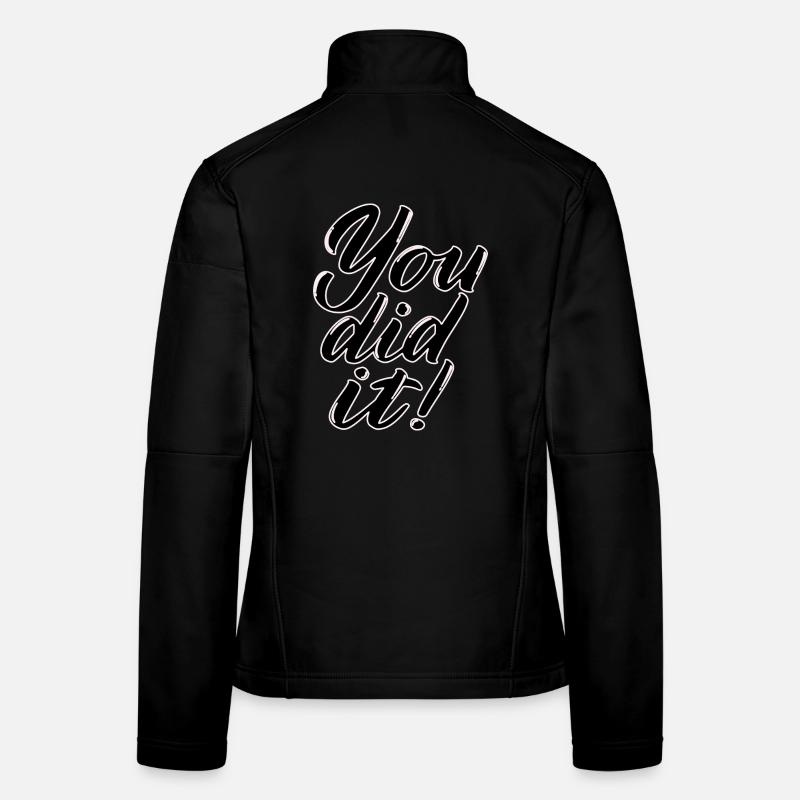 T-shirt avec slogan Veste en tissu softshell Femme