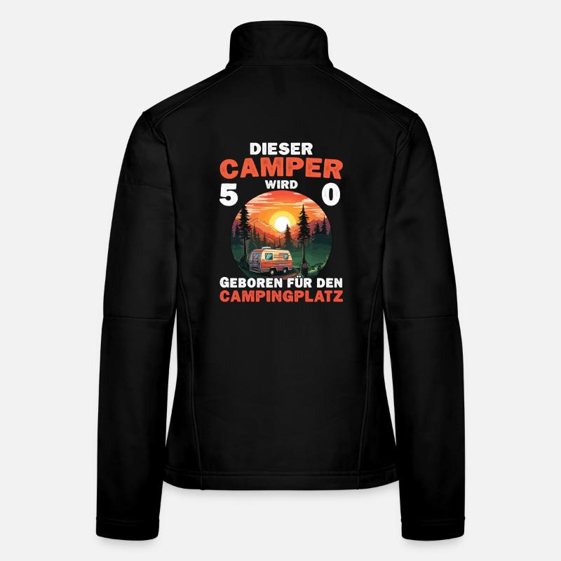 Lustiger Camper Wohnmobil 50 Geburtstag Camping Frauen Softshelljacke