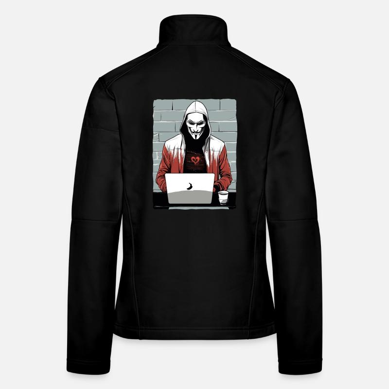 Pirate anonyme Veste en tissu softshell Femme