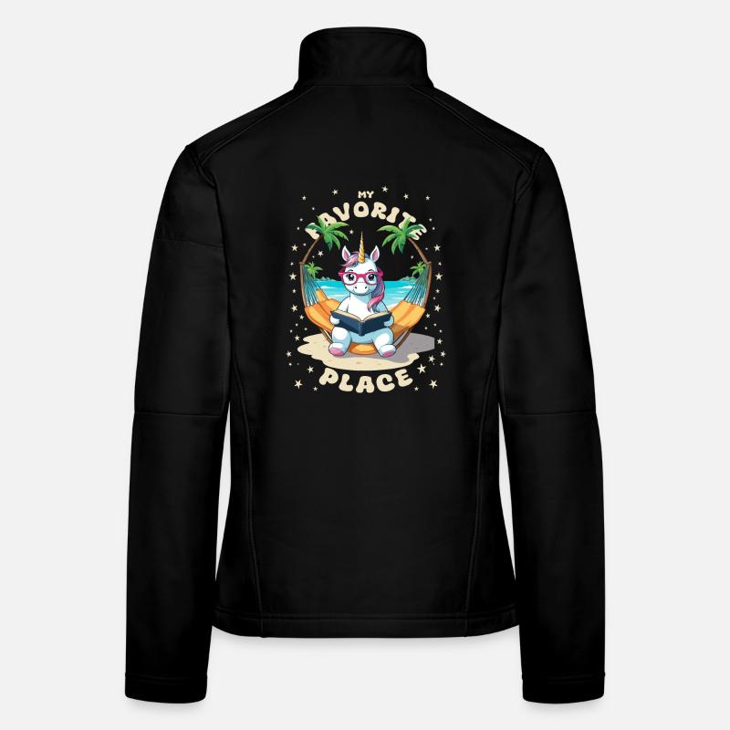 Unicorn with book Women's Softshell Jacket