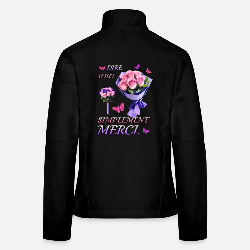 Dites simplement merci. Veste en tissu softshell Femme