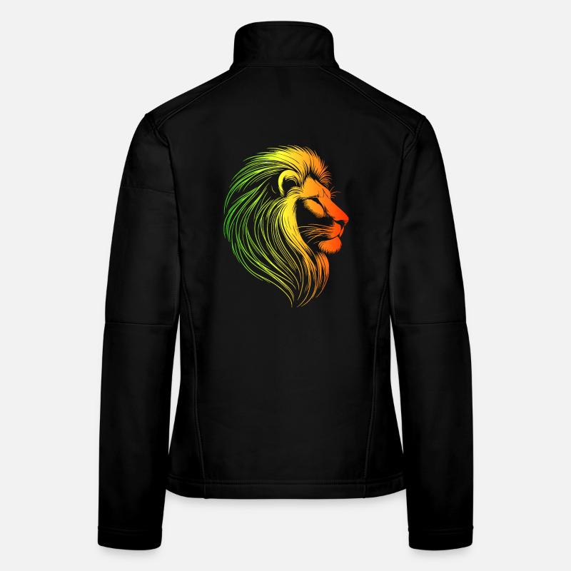 Conquering Rasta lion, Rastafari, Jamaica, Judah Women's Softshell Jacket