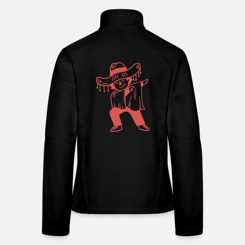 Dabbing Mexikaner Cinco de Mayo Frauen Softshelljacke