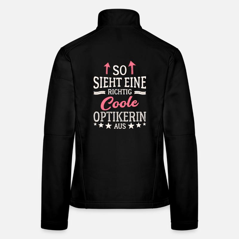 So sieht eine richtig coole Optikerin aus Frauen Softshelljacke