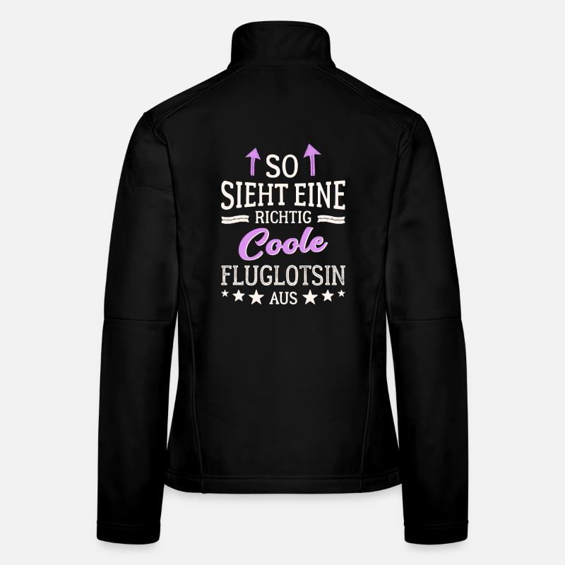 So sieht eine richtig coole Fluglotsin aus Frauen Softshelljacke