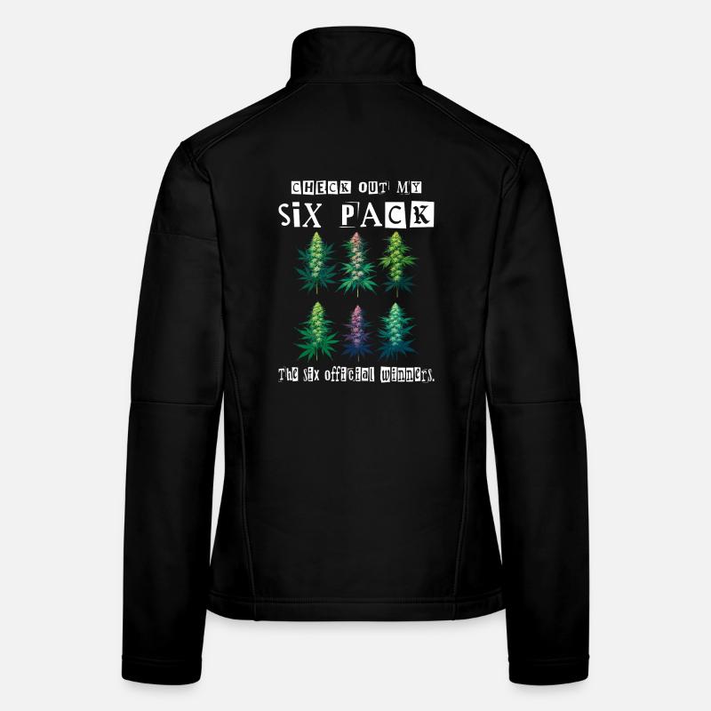Cannabis Six Pack Frauen Softshelljacke