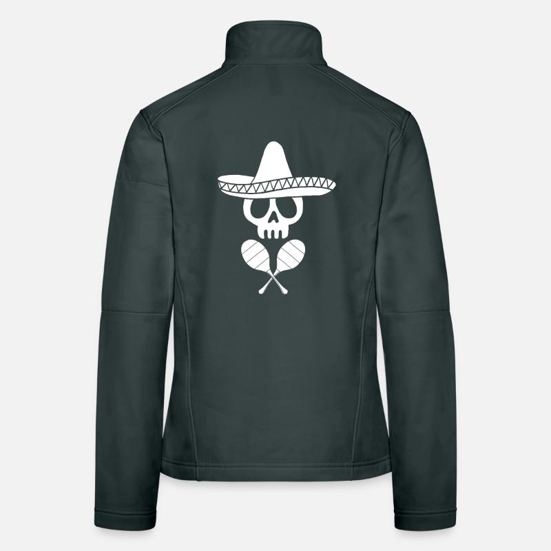 White Mexican skull Women's Softshell Jacket