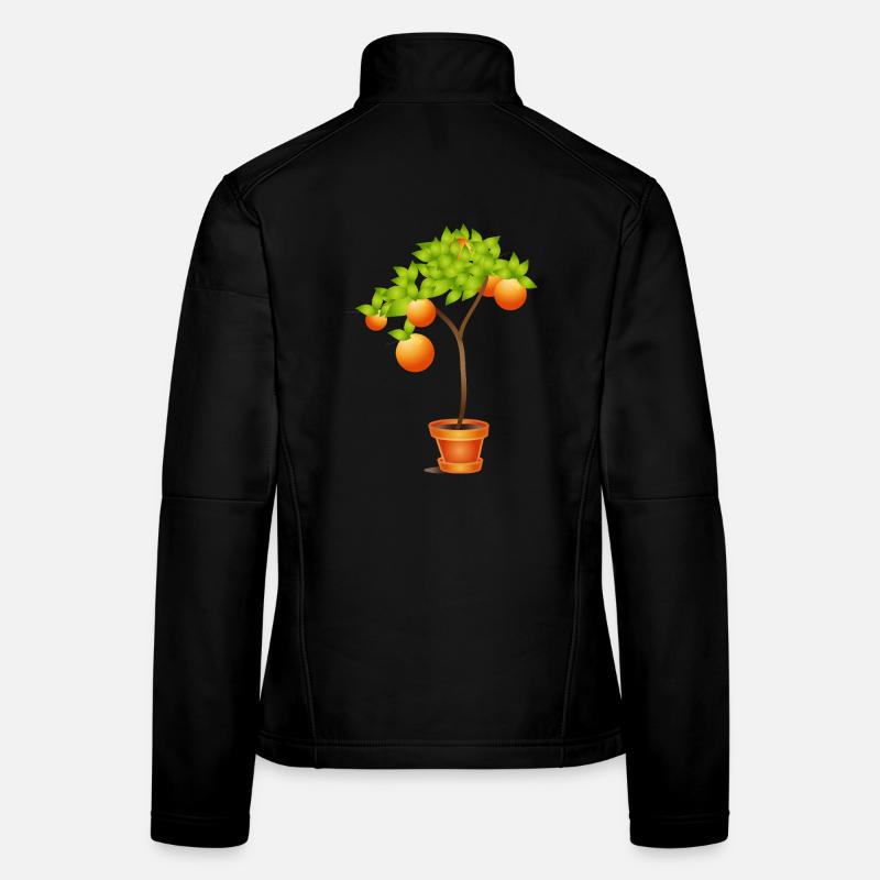 Small orange tree in flower pot Women's Softshell Jacket