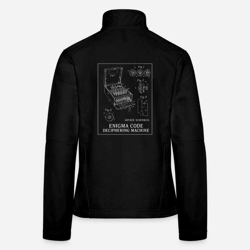 Enigma Code Deciphering Machine Illustration Women's Softshell Jacket