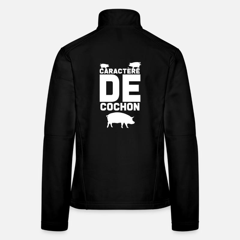 Humor Terroir Charcutier Cochon Frauen Softshelljacke