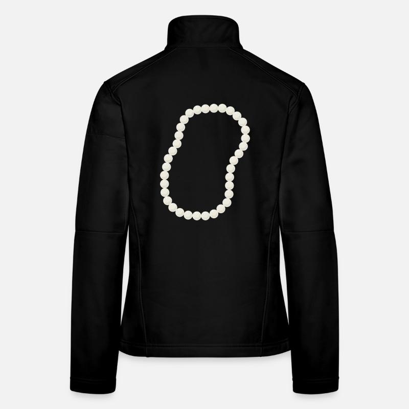 Conception élégante de collier de perles de perles Veste en tissu softshell Femme