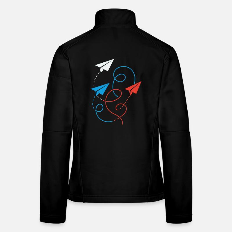 paper airplane Women's Softshell Jacket