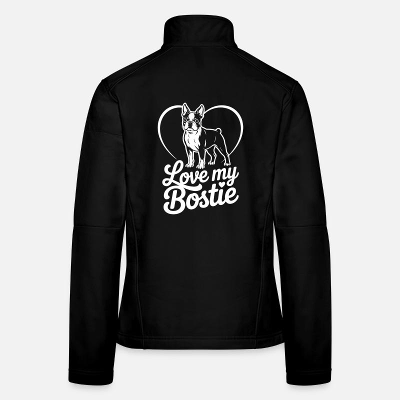 Bostie Liebe Herz Silhouette Frauen Softshelljacke