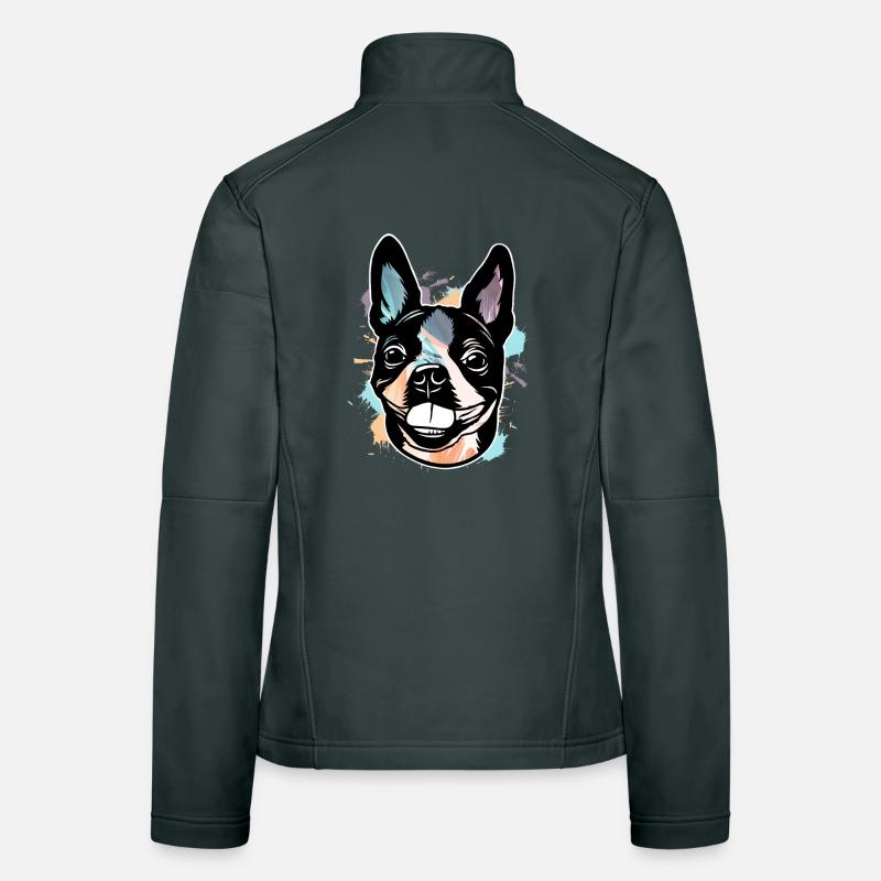 Boston Terrier Frauen Softshelljacke