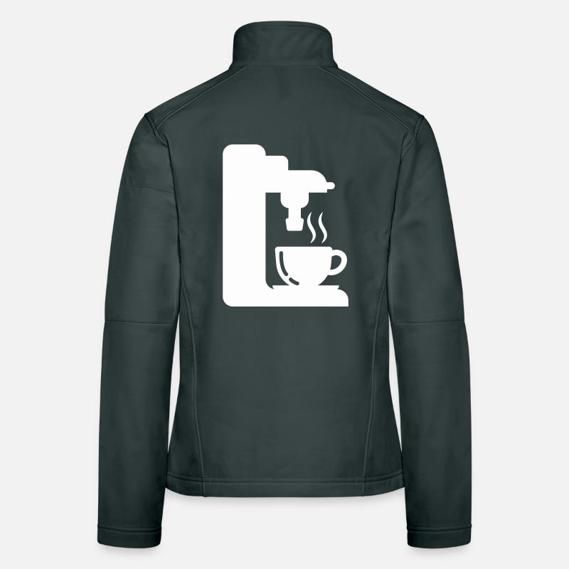Illustration de café de contour de machine à expresso Veste en tissu softshell Femme