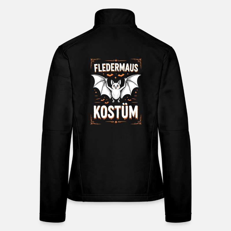 Déguisement de chauve-souris Halloween Veste en tissu softshell Femme