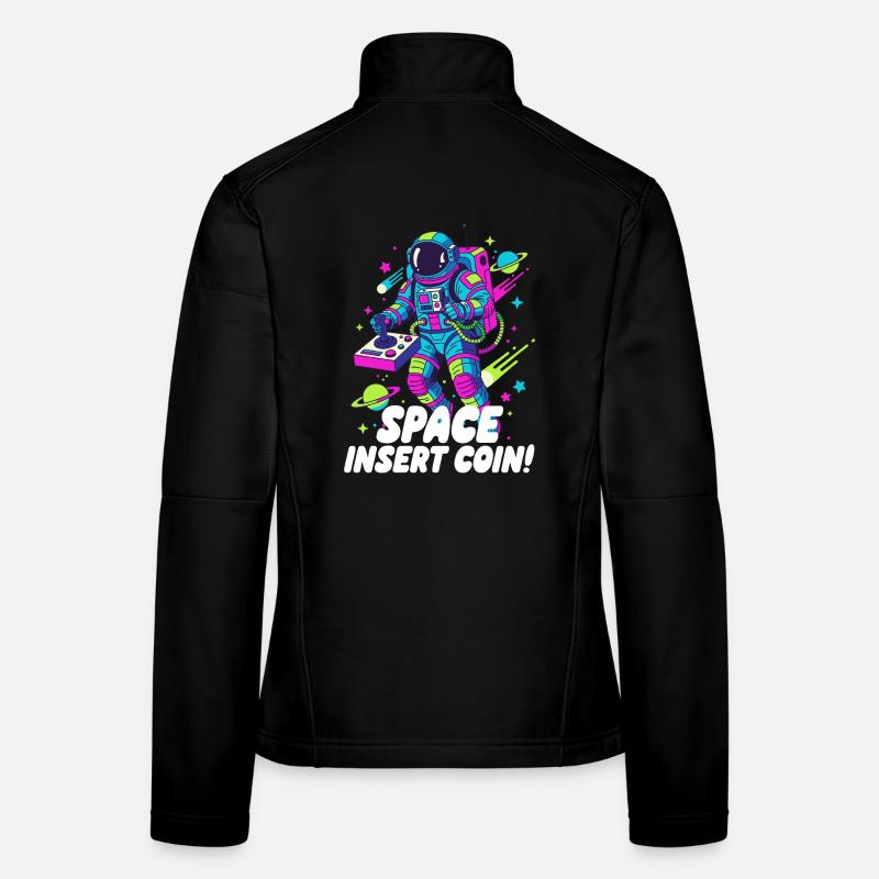 Pièce d’insertion spatiale Veste en tissu softshell Femme