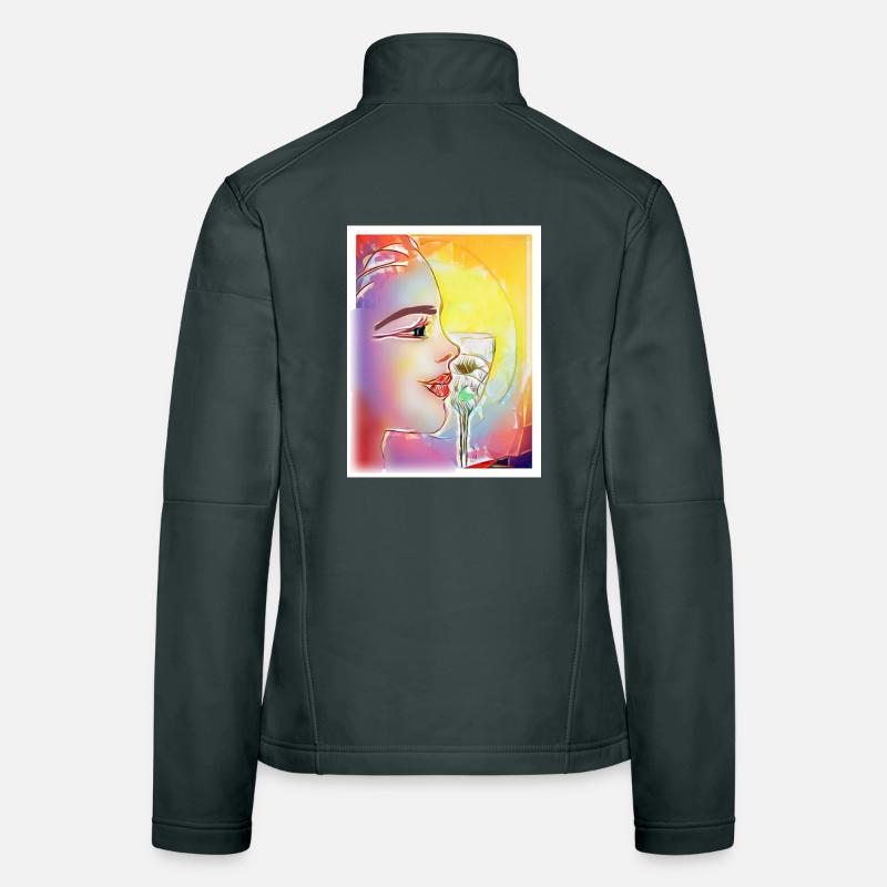 Profil coloré qui sirote Veste en tissu softshell Femme