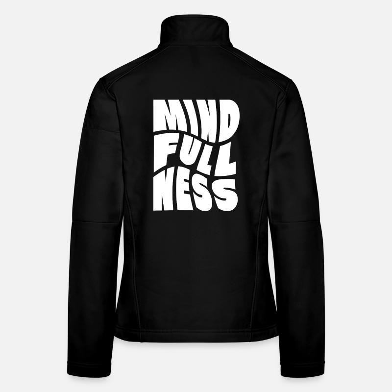 Achtsamkeit Typografie-Design Frauen Softshelljacke