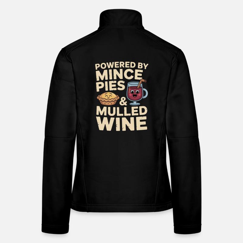 Powered by Mince Pies & Mulled Wine Women's Softshell Jacket
