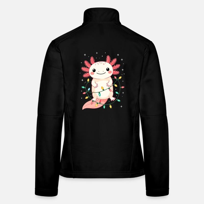 Pull de Noël Axolotl Drôle Mignon Veste en tissu softshell Femme