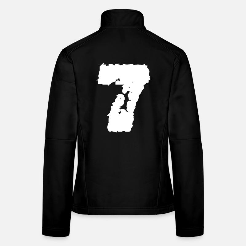 7 Nummer sieben - Frauen Softshelljacke - Schwarz