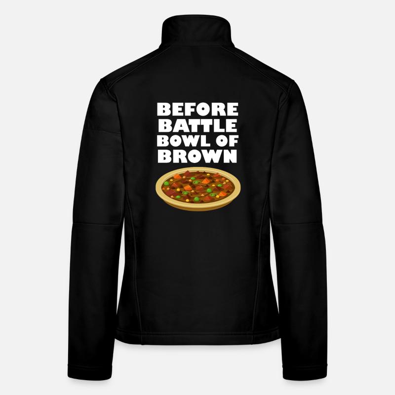Before Battle Bowl of Brown - Women's Softshell Jacket - black