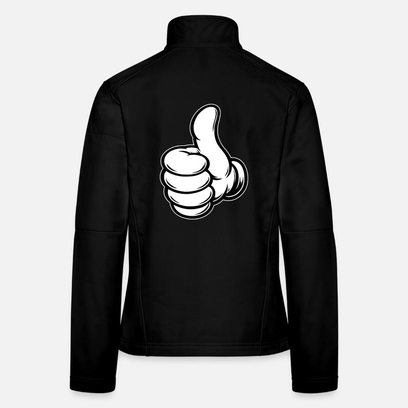 OK Comic Daumenhoch Handsymbol  Frauen Softshelljacke