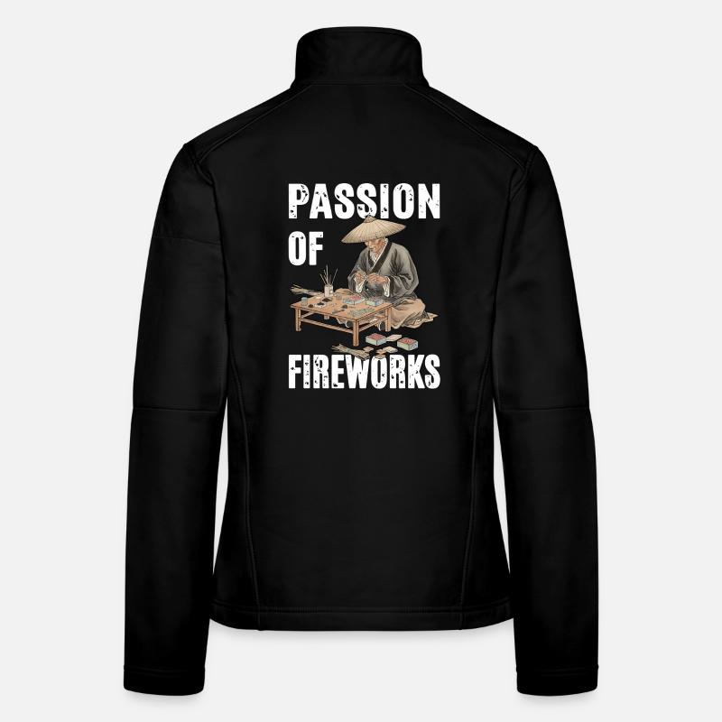 Passion des feux d’artifice Veste en tissu softshell Femme