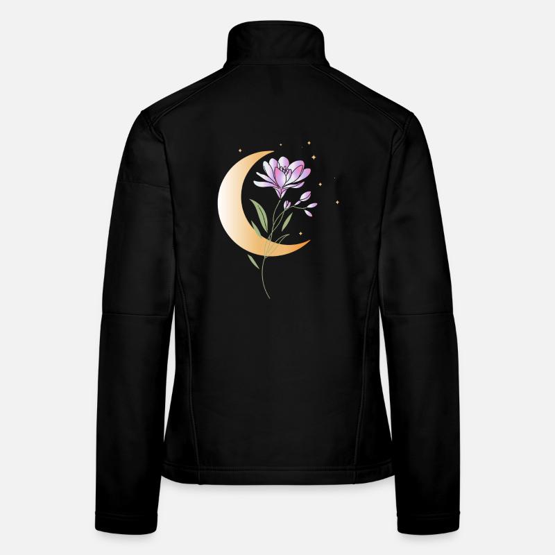 Freesie mit Halbmond und Sternen Illustration  Frauen Softshelljacke