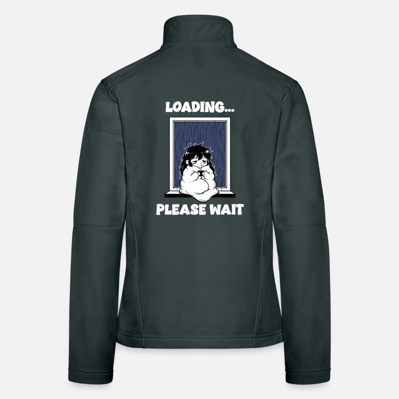 Pluie Loading Please Wait Manga Mood Veste en tissu softshell Femme