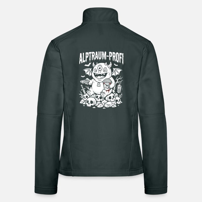 Minimalist Blood Drop Horror Design Women's Softshell Jacket