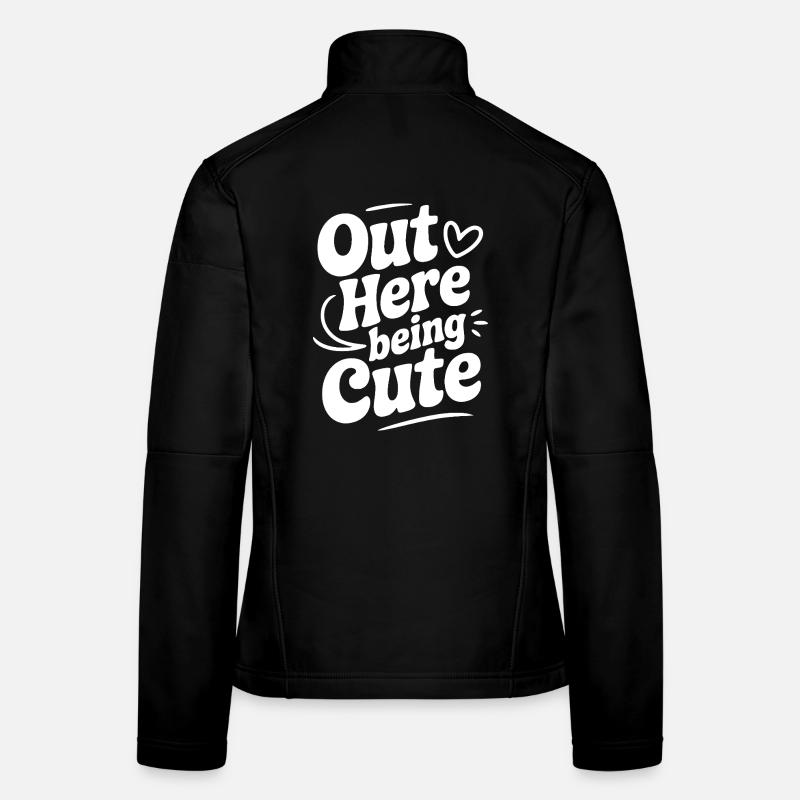 Hier draußen süß sein Frauen Softshelljacke