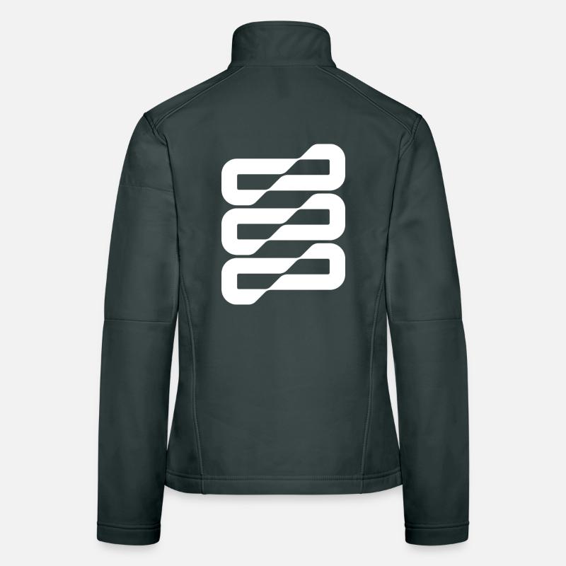 Flowwave-Stripes Abstract Frauen Softshelljacke
