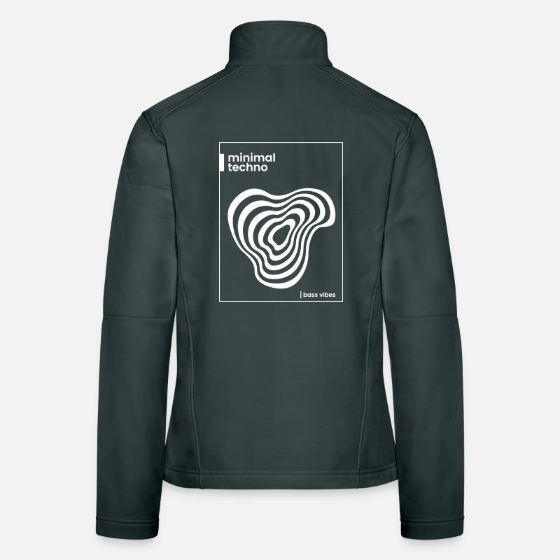 Minimal-Techno-Abstract-Vibe Frauen Softshelljacke