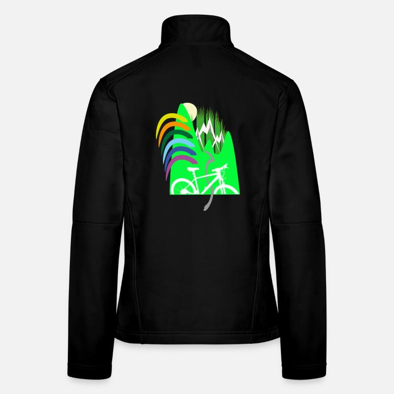 Cycle path mountains rainbow Women's Softshell Jacket