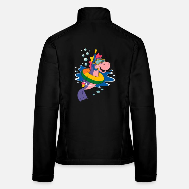Lustiges Seepferd Frauen Softshelljacke