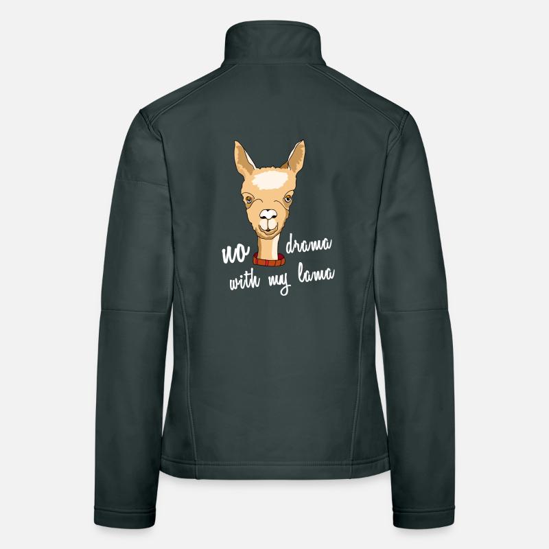 lama no drama alpaka kamel face spruch comic cute Frauen Softshelljacke