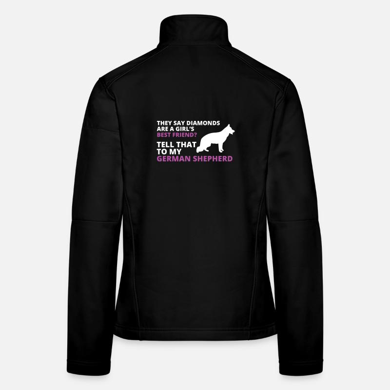 Schäferhund - Frauen Softshelljacke - Schwarz