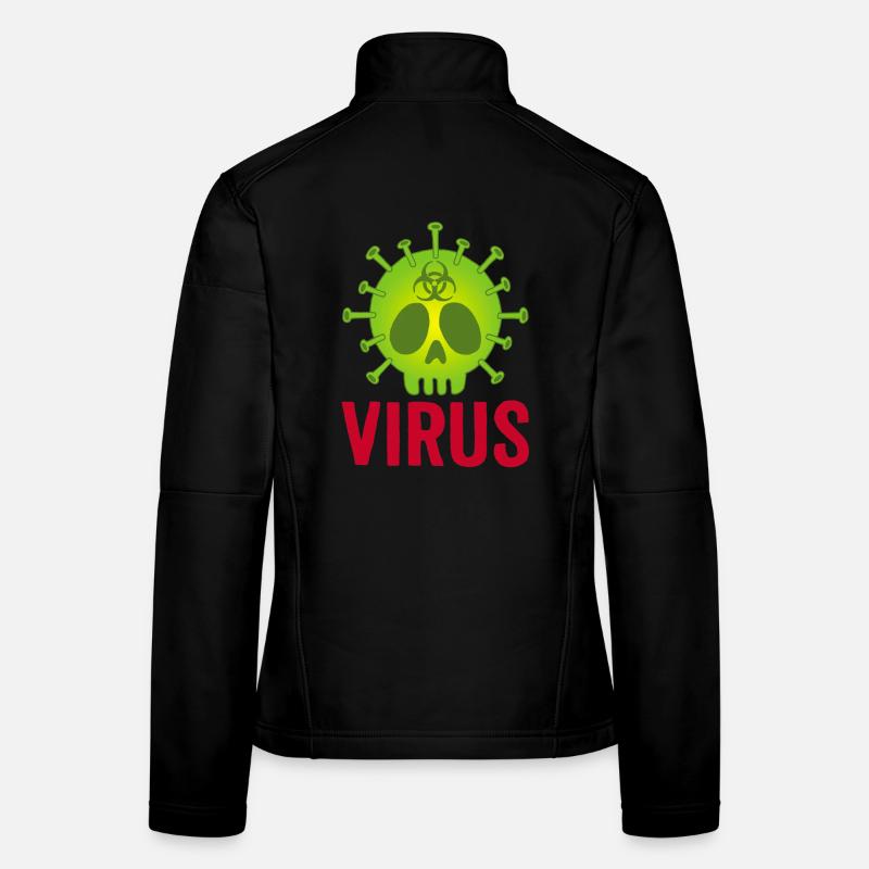Tête de mort virus Veste en tissu softshell Femme