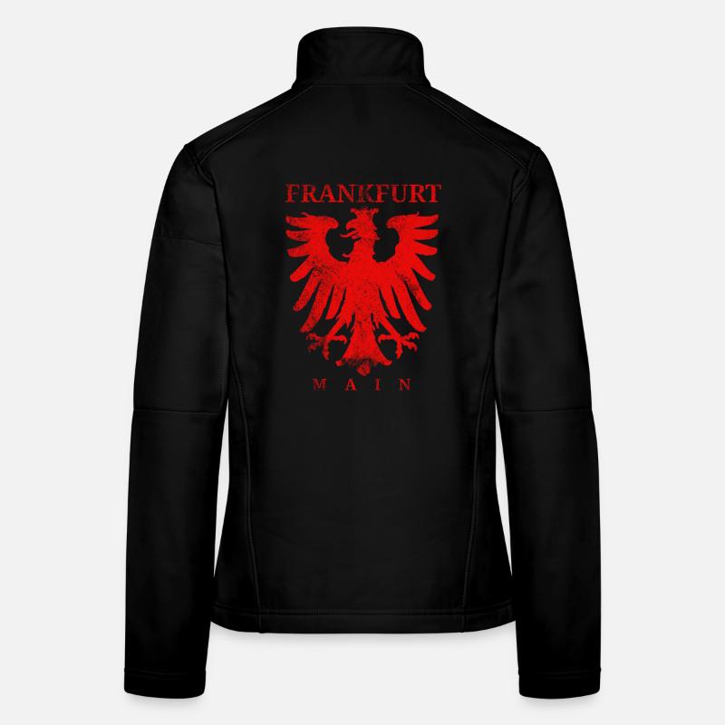 Frankfurt am Main Adler - Frauen Softshelljacke - Schwarz