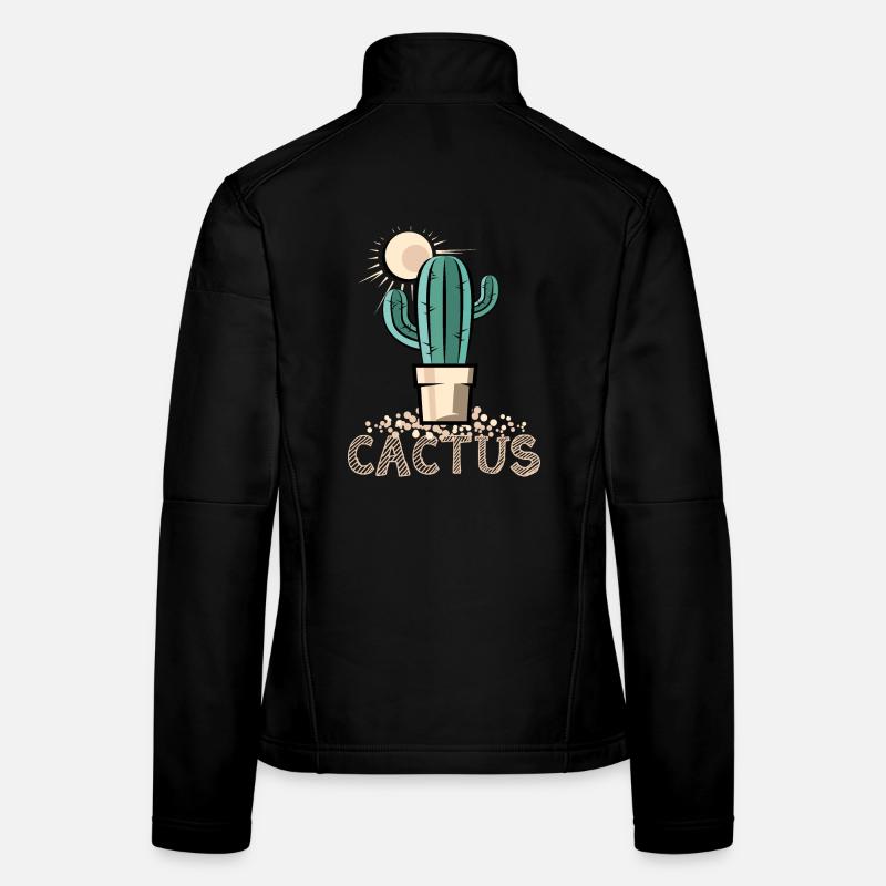 cactus cactus cactus symbole soleil désert sable Veste en tissu softshell Femme