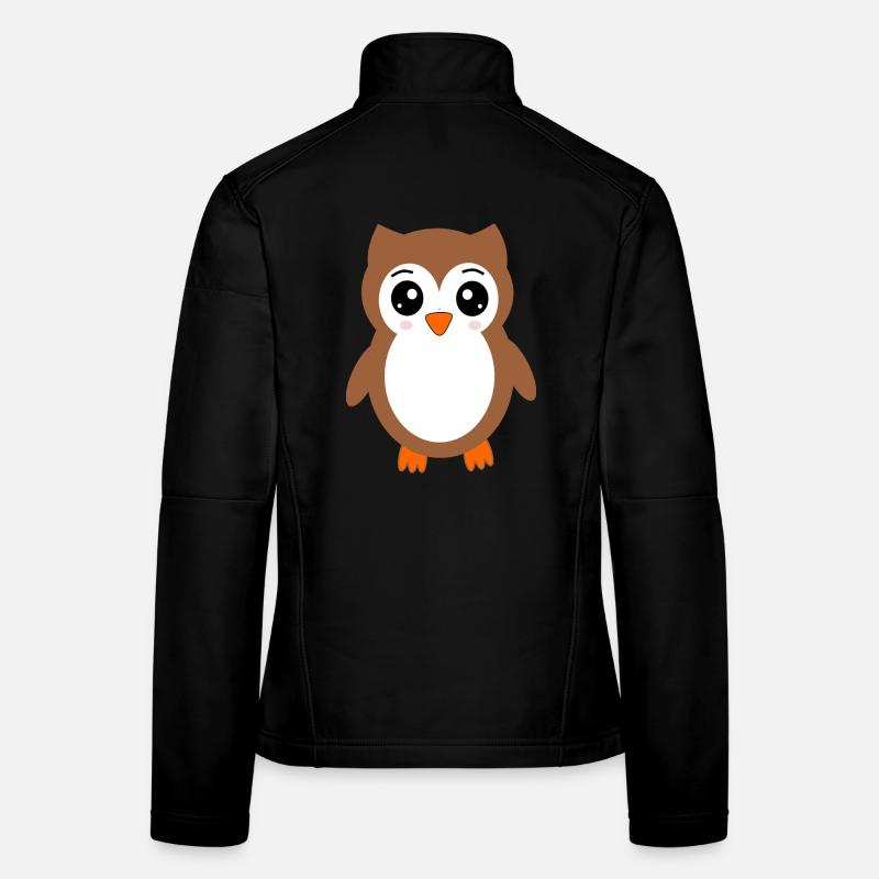 braune Eule Vogel Vogelschutz - Frauen Softshelljacke - Schwarz