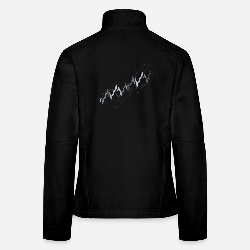 Candlestick chart Women's Softshell Jacket