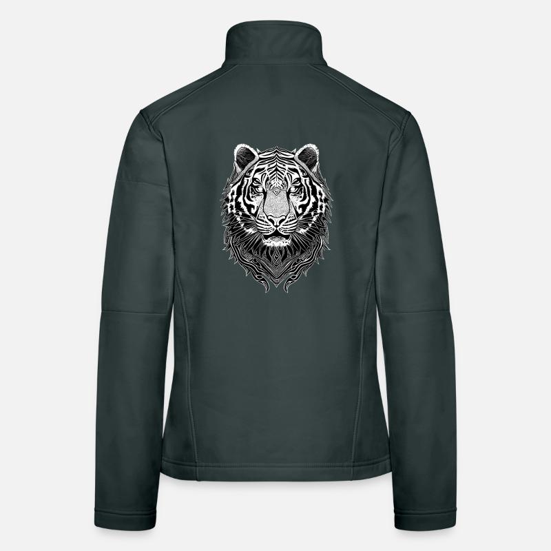 Weißer Tiger Frauen Softshelljacke