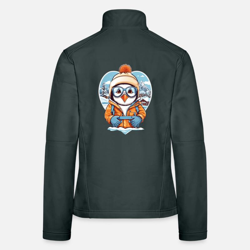 Cute Penguin Women's Softshell Jacket