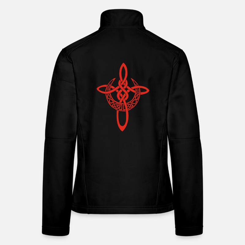 Red Lunar Cross Women's Softshell Jacket