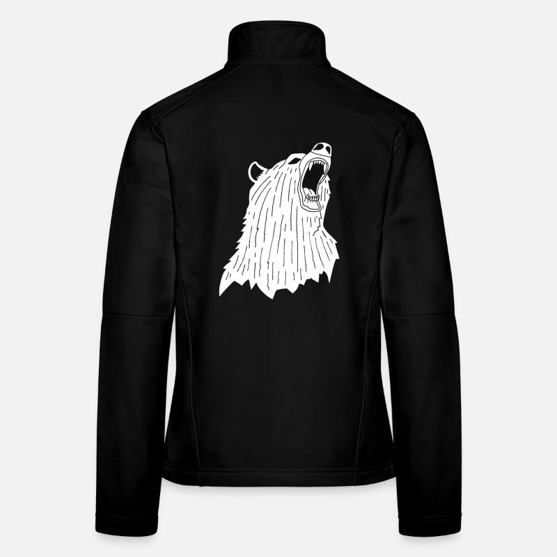 Ours blanc en colère Veste en tissu softshell Femme