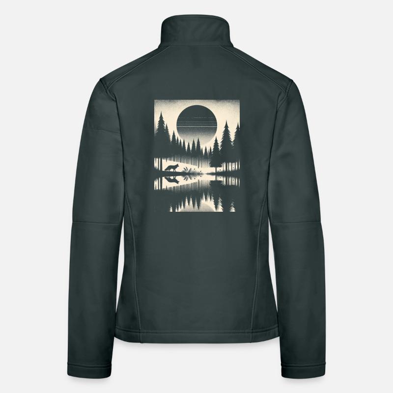 RENARD DANS LA FORÊT Veste en tissu softshell Femme